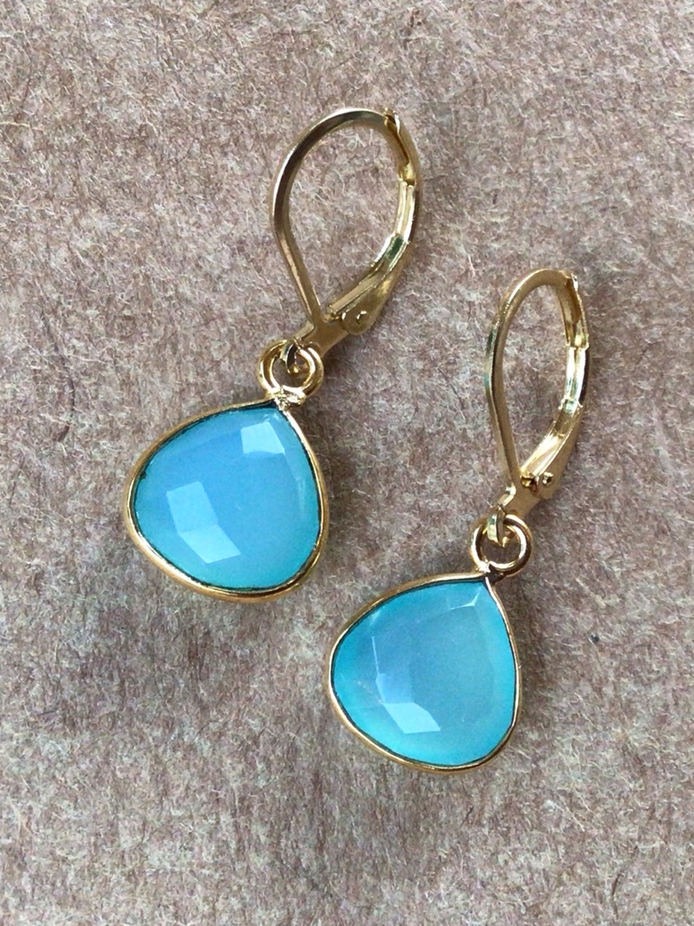 Gold Filled Chalcedony Sundance Charm Earrings